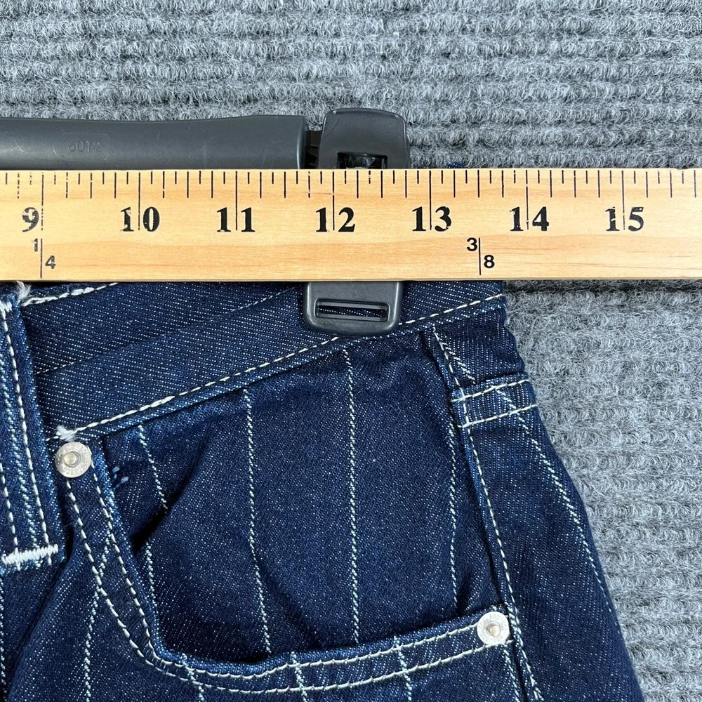 BDG Urban Outfitters Pinstripe Wide Barrel Leg Railroad Jeans Womens 25W 32L